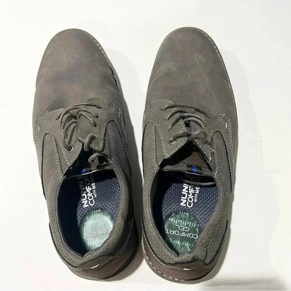 Nunn Bush CADET‎ PLAIN TOE OXFORD comfort gel memory lightweight mens 9.5 gray main image 6
